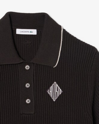 Polokleid aus Baumwolle mit Badge-Akzent