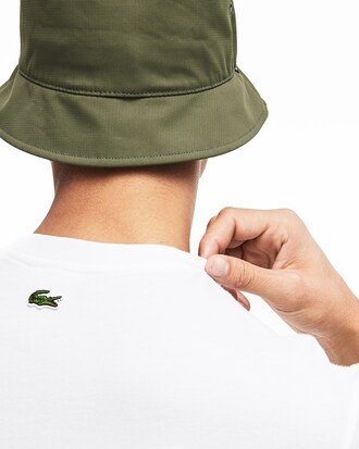 Herren-Rundhals-T-Shirt aus Baumwolljersey mit Kroko-Schriftzug