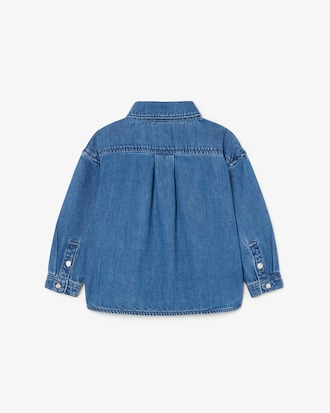 Denim-Hemd mit Badge-Akzent