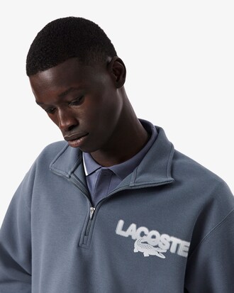 Sweatshirt aus Piqu&eacute; mit Branding