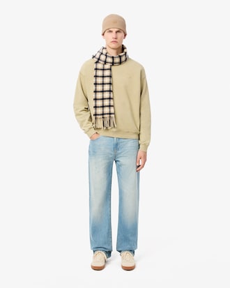 Gerippte Beanie aus Baumwolle mit Washed-Effekt