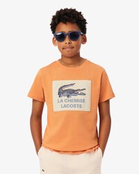 T-Shirt aus Baumwolle mit Badge-Akzent