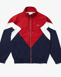 Herren-Jacke aus Fleece mit Stehkragen und Colourblocks