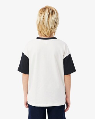 T-Shirt aus Baumwolle mit kontrastierender Einfassung