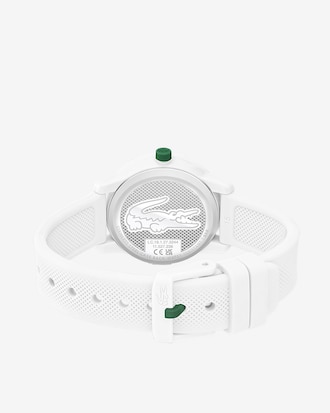 LACOSTE 12.12 Kinderuhr mit weißem Silikonband