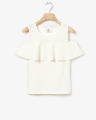 Damen T-Shirt mit Volants LACOSTE L!VE