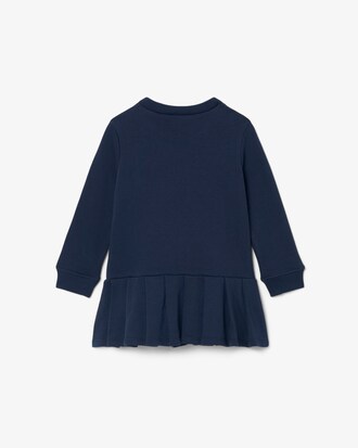 Kleid aus Fleece mit langen &Auml;rmeln