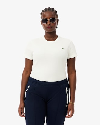 Slim Fit-T-Shirt aus gerippter Baumwolle