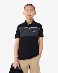 Polohemd aus Petit Piqu&eacute; mit Colorblock-Design