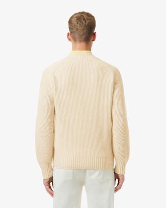Pullover aus dicker kardierter Wolle mit Rundhalsausschnitt