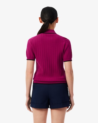 Golf-Pullover mit Polokragen und kurzen &Auml;rmeln
