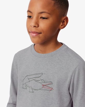 T-Shirt aus schwerer Baumwolle mit Krokodilgrafik