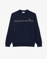 Fleece-Sweatshirt mit Logo-Einfassung