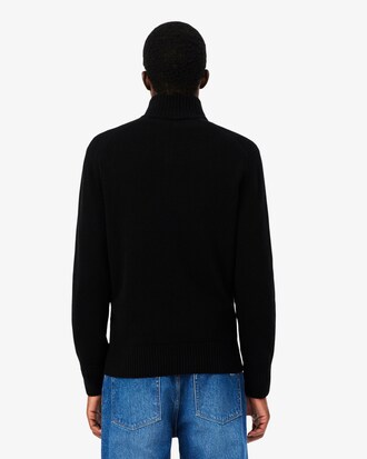 Pullover aus Tuchwolle mit Rei&szlig;verschluss und hohem Kragen