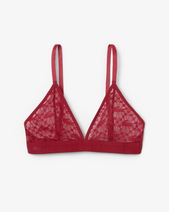 Triangle-Bralette aus Logo-Spitze