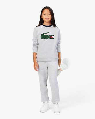 Unisex-Hoodie aus Fleece mit Krokodil