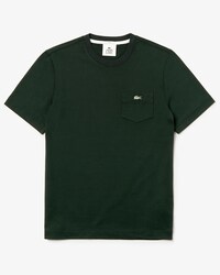 Unisex LACOSTE L!VE T-Shirt aus melierter Baumwolle