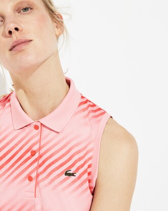 Damen LACOSTE SPORT Tennis-Poloshirt mit Schattenstreifen