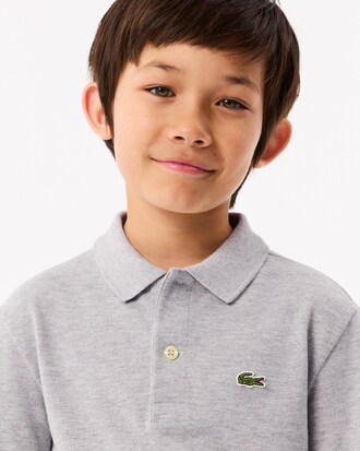 Polohemd aus Petit Piqué mit langen Ärmeln