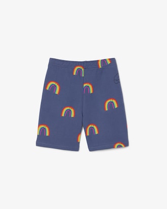 Shorts aus Fleece mit Regenbogen-Druck