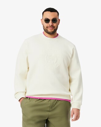 Sweatshirt aus Piqué mit geprägtem Logo