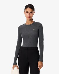 Slim Fit-T-Shirt aus gerippter Baumwolle