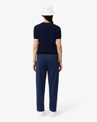 Straight Fit-Chinohose aus Baumwollgabardine