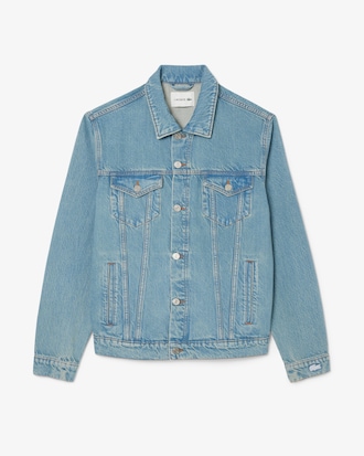 Denim-Jacke mit Krokodil