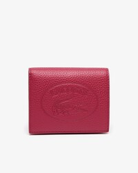 Damen-Brieftasche mit Druckknopf CROCO CREW aus genarbtem Leder