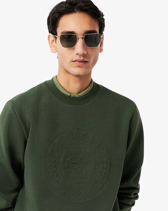 Sweatshirt aus Piqué mit geprägtem Logo