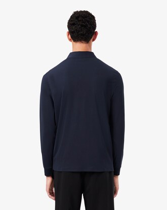 Regular Fit Commuter-Polohemd mit langen &Auml;rmeln
