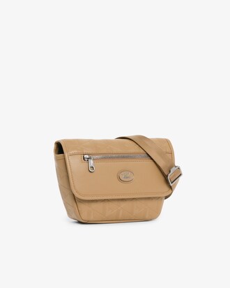 Mini-Kuriertasche aus Leder mit Monogramm