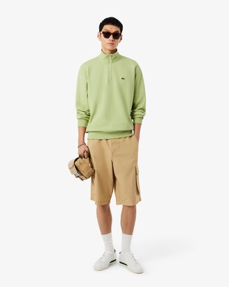 Fleece-Sweatshirt mit Rei&szlig;verschluss und hohem Kragen