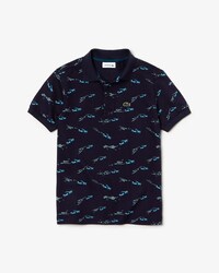 LACOSTE Jungen-Poloshirt aus Krepp-Piqu&eacute; mit &auml;gyptischem Aufdruck