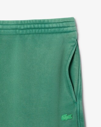 Shorts aus Baumwollfleece mit verwaschenem Effekt