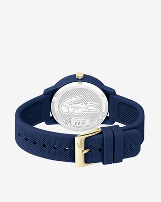 Damen LACOSTE 12.12 Armbanduhr mit blauem Silikonband