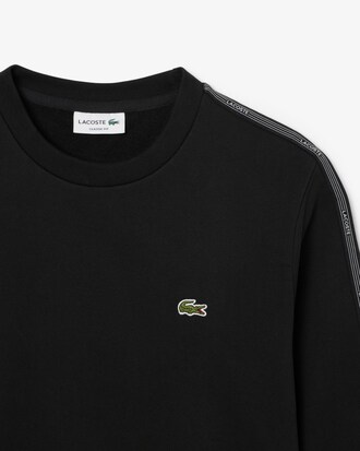 Sweatshirt aus Fleece mit Streifenband