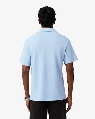 Classic Fit-Polohemd aus Baumwoll-Leinenmischung
