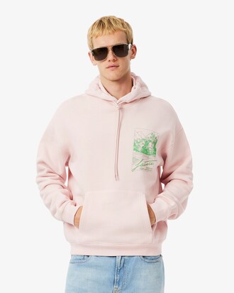Hoodie aus Fleece mit Print