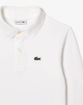 Polohemd aus Petit Piqué mit langen Ärmeln