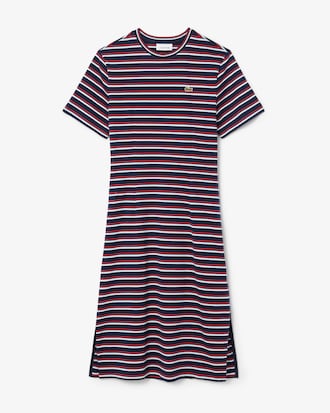 T-Shirt-Kleid aus gestreiftem Jersey