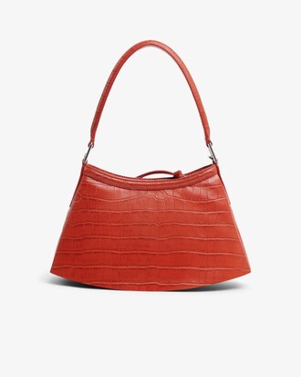 Kleine Tasche Runway Lenglen aus Leder mit Krokodileffekt