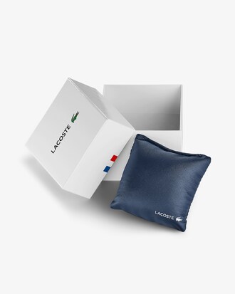 Herren LACOSTE 12.12 Armbanduhr mit blauem Silikonband