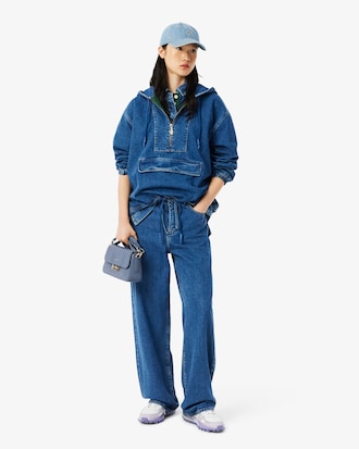 Denim-Jeans mit weitem Schnitt