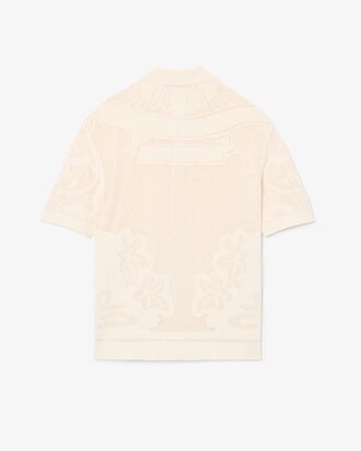 Hemd aus Jacquard mit Strickmotiven und kurzen &Auml;rmeln