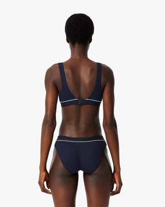 Triangel-Bralette aus gerippter Baumwolle