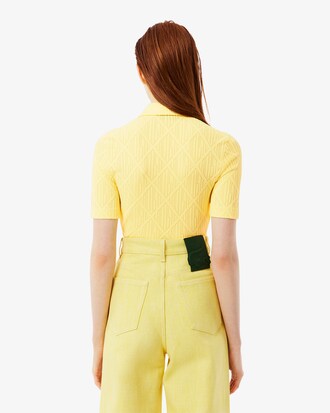 Slim Fit-Polohemd Runway mit Jacquard-Monogramm