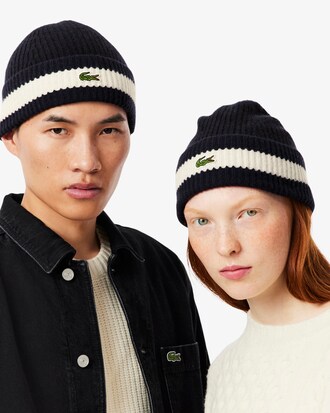 Rippstrick-M&uuml;tze aus Tuchwolle