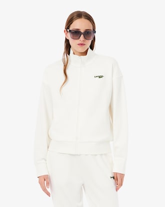 Relaxed Fit-Sweatshirt mit Rei&szlig;verschluss und Badge