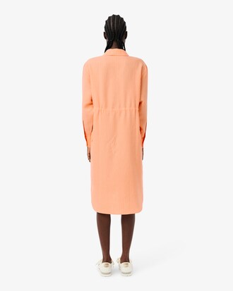 Oversized-Hemdkleid aus Leinenmischung